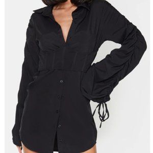 Pretty Little Thing Corset Shirt Dress